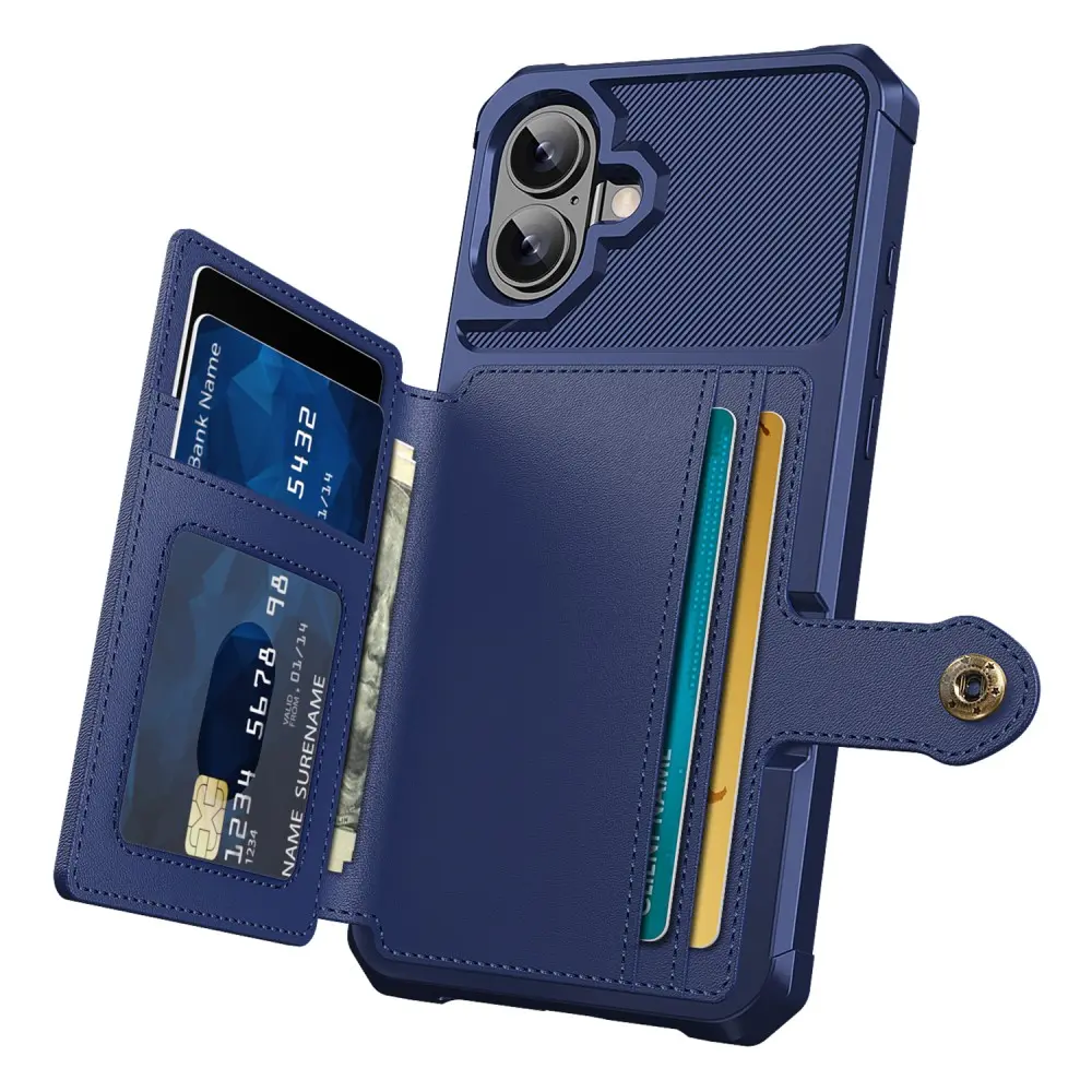 Tough Multi-slot Case iPhone 16 Blå