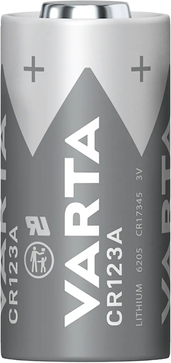 Sylindrisk litiumbatteri CR123A 3V