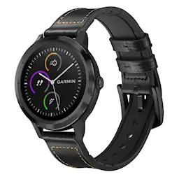 Läderarmband Garmin Vivoactive 3 Svart