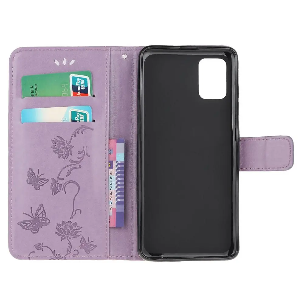 Läderfodral Fjärilar Samsung Galaxy A32 5G Lila