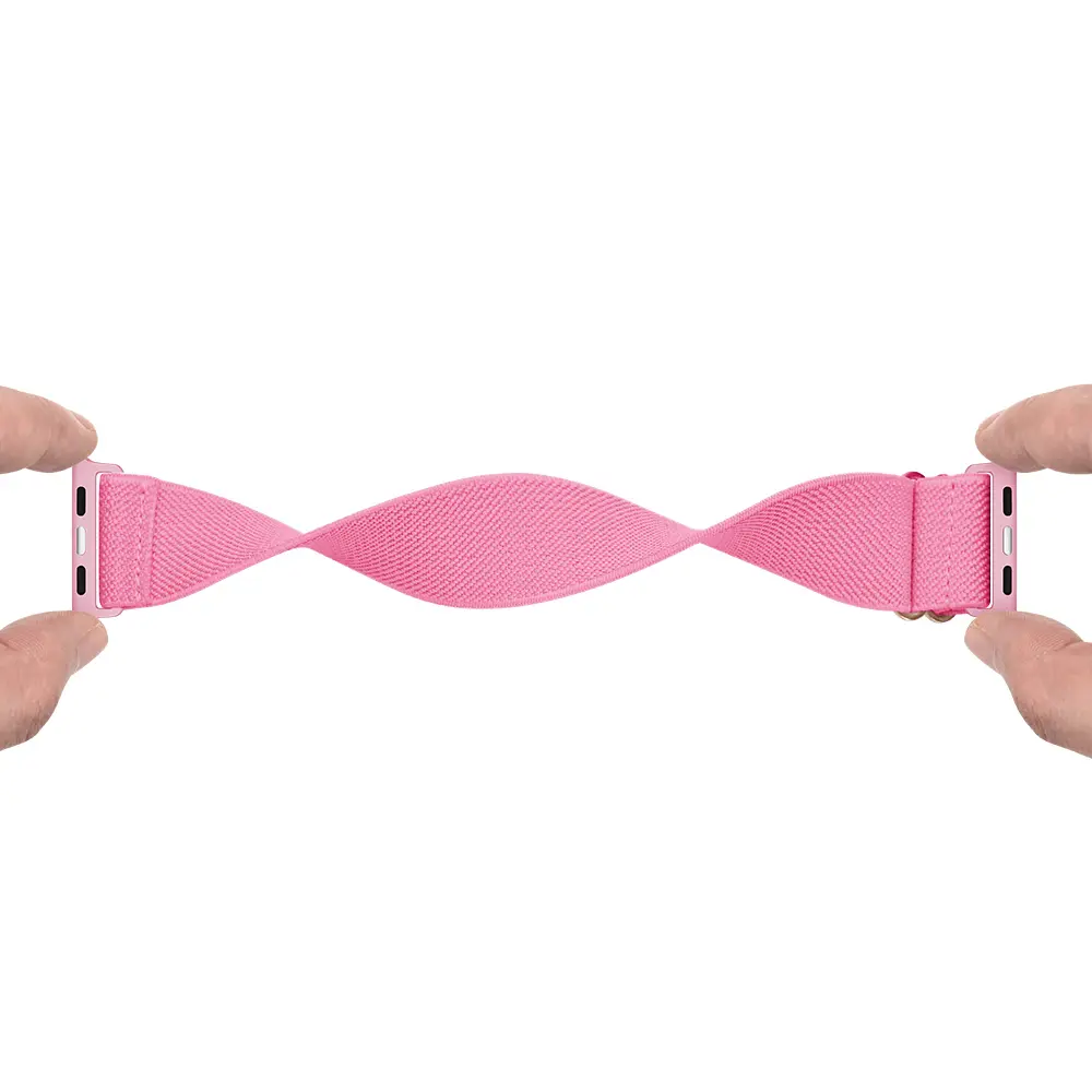 Elastiskt Nylonarmband Apple Watch Series 8 41mm Ljusrosa