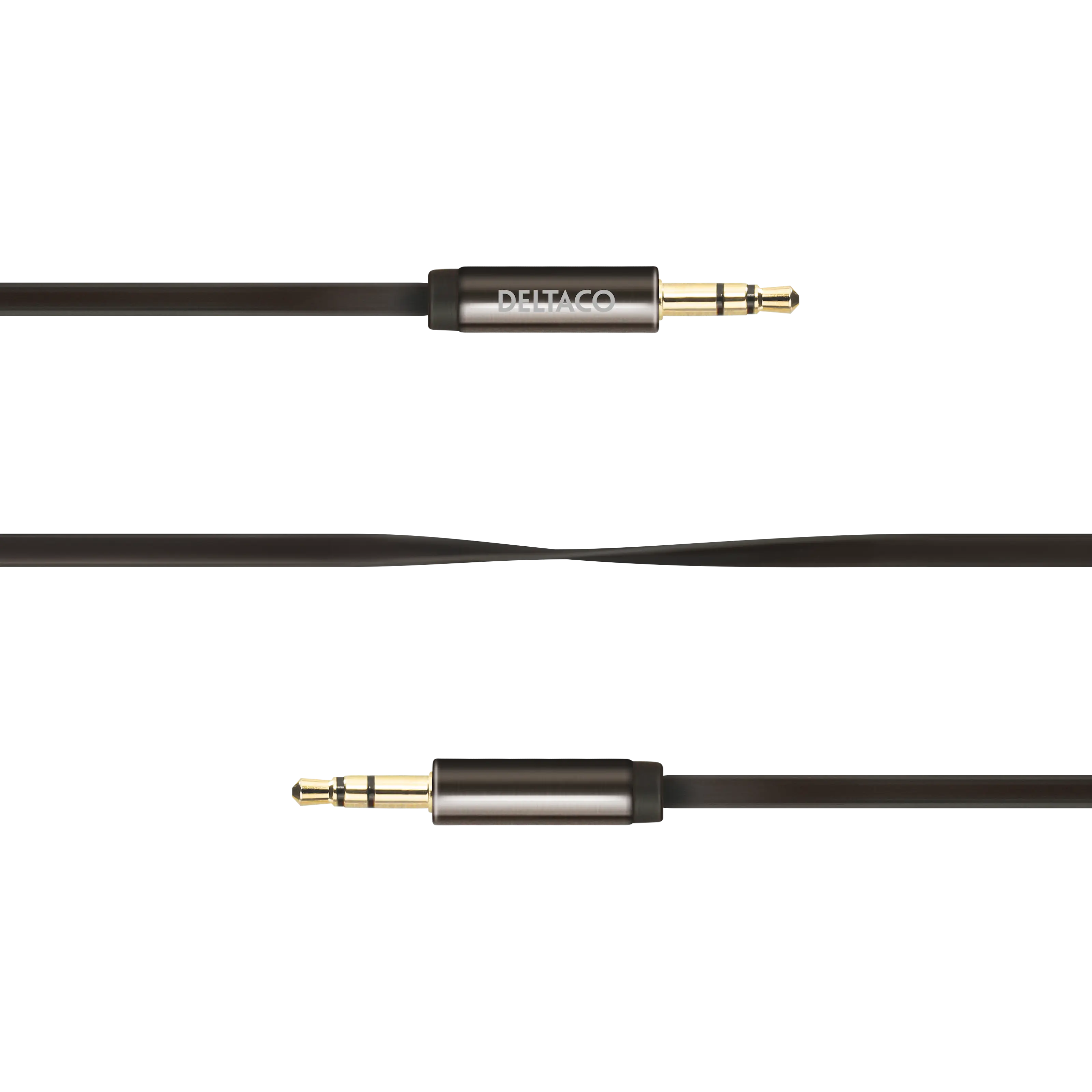 Aux 3,5 mm lydkabel 1m sort