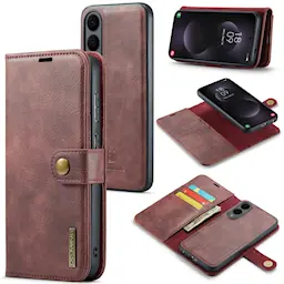 Samsung Galaxy S25 Edge pungcover med aftageligt cover, Red