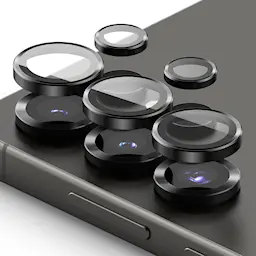 Samsung Galaxy S25 Ultra 2-pack linssinsuojat alumiinikehyksellä, Musta