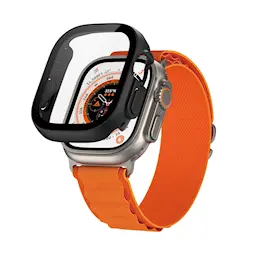 Apple Watch Ultra 49mm 3rd Gen Heldekkende deksel med skjermbeskytter, Svart