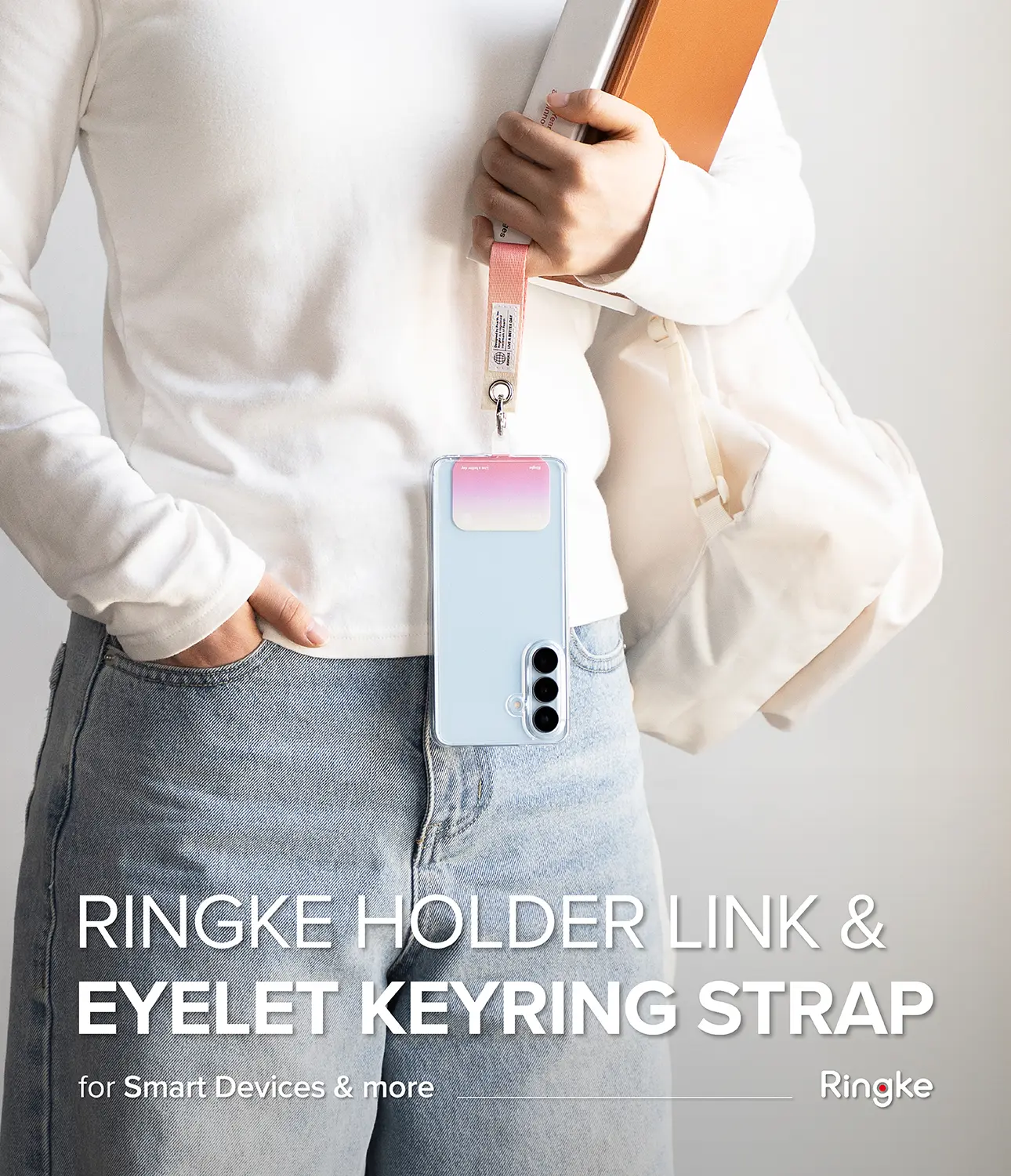 Holder Link & Eyelet Keyring Strap Aloha Sunset