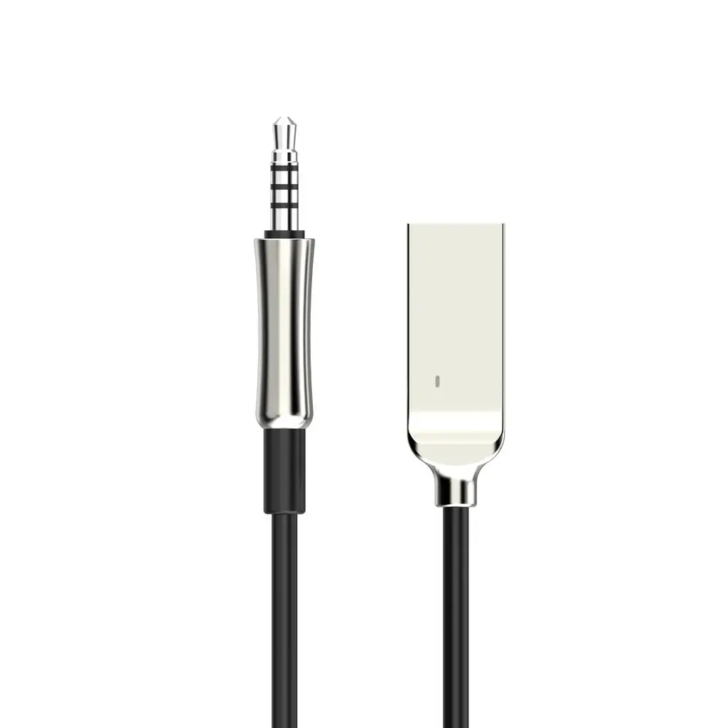 Bil Bluetooth AUX-mottagare Audio med mikrofon 1m Svart