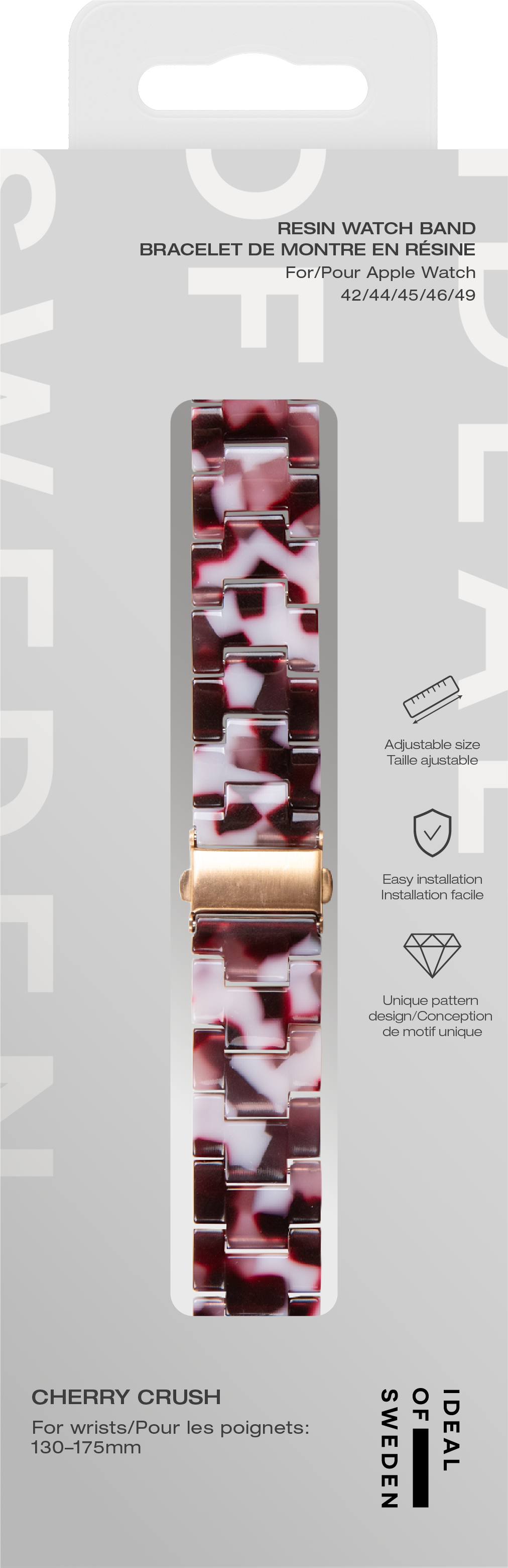 Resin Watch Band Apple Watch Series 8 45mm Cherry Crush
