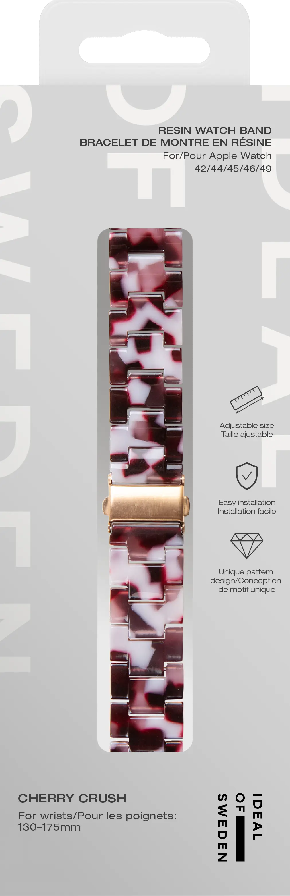 Resin Watch Band Apple Watch Series 12 43mm Cherry Crush