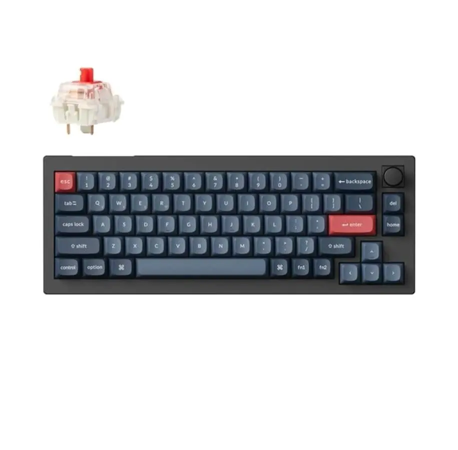 V2 Max Trådløst gamingtastatur Tri-Mode Hot Swap QMK/VIA Gateron Jupiter, Red