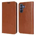 Mobiltaske Ægte Læder Samsung Galaxy A17 Brun