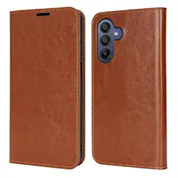 Suojakotelo Aito Nahka Samsung Galaxy A17 Ruskea
