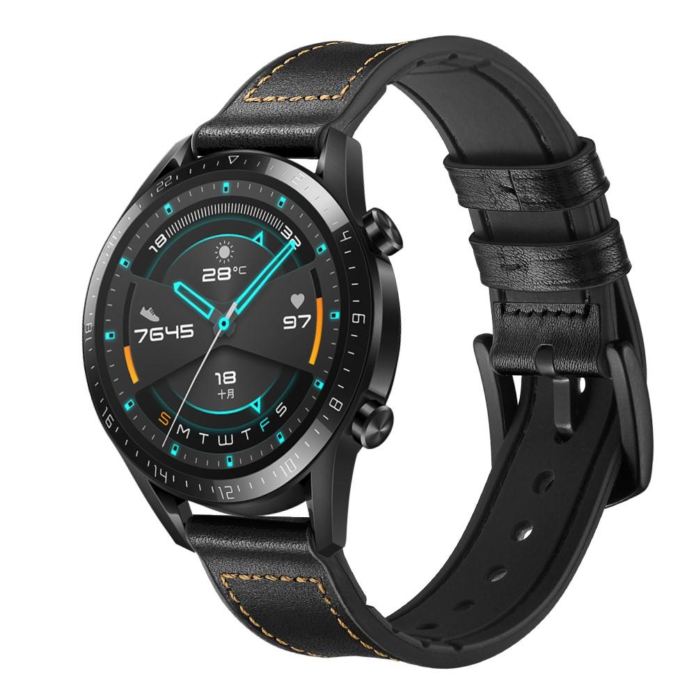 Huawei Watch GT 2 Pro/Watch GT 2 46mm/Watch GT 2e/Watch GT Skinnreim Premium Svart