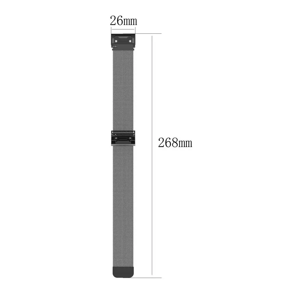 Armband Milanese Garmin Fenix 7X Svart