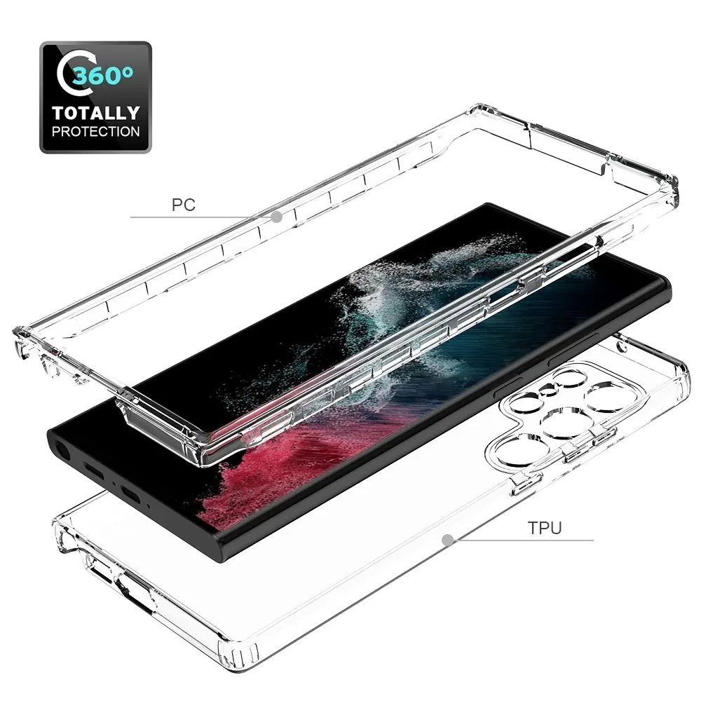 Full Cover Skal Samsung Galaxy S23 Ultra Genomskinlig