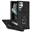 Hybridcover Ring + Kamerabeskyttelse Samsung Galaxy S22 Ultra Sort