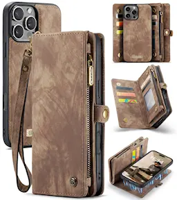Multi-slot Suojakotelo iPhone 16 Pro Max Ruskea