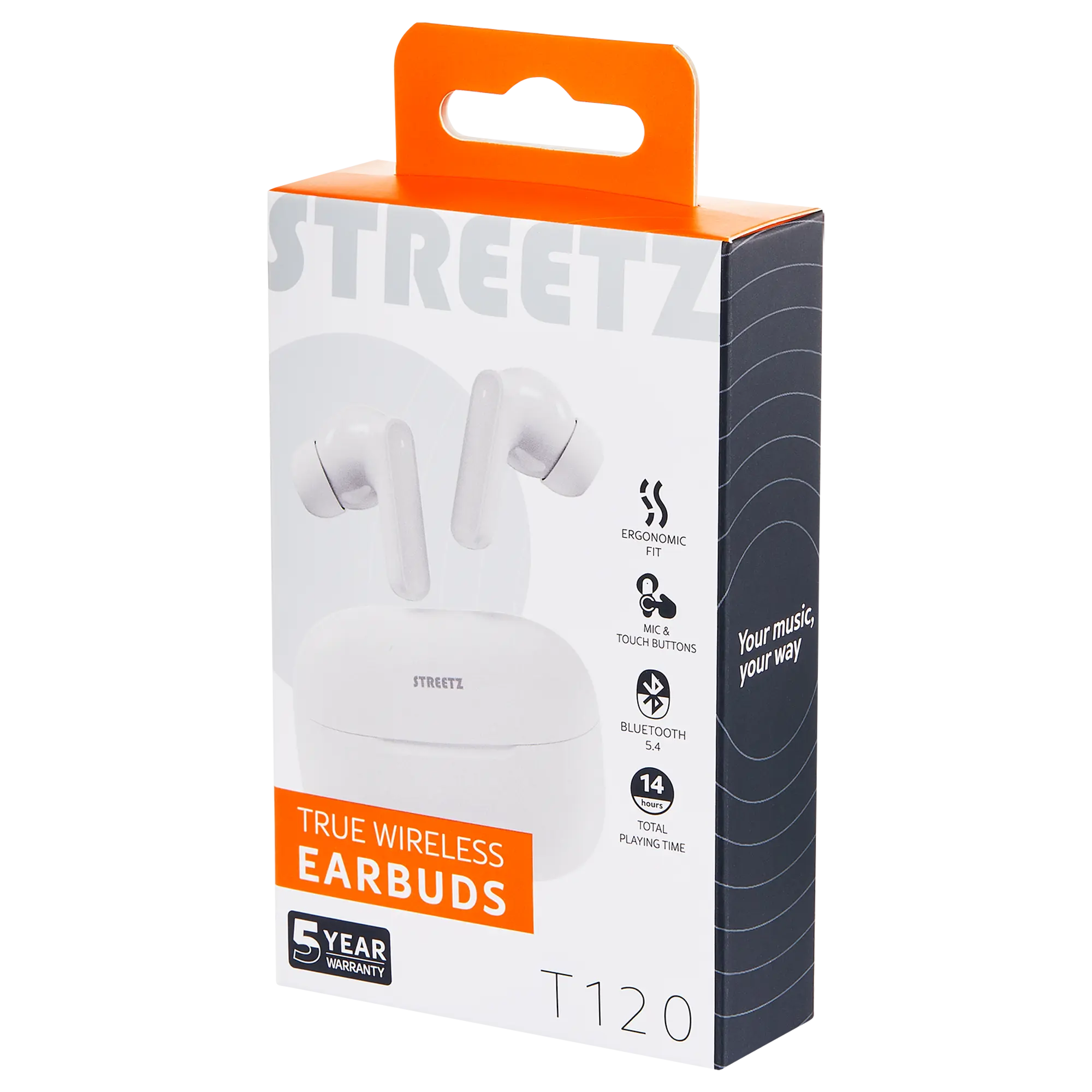 Trådlösa in-ear hörlurar Vit