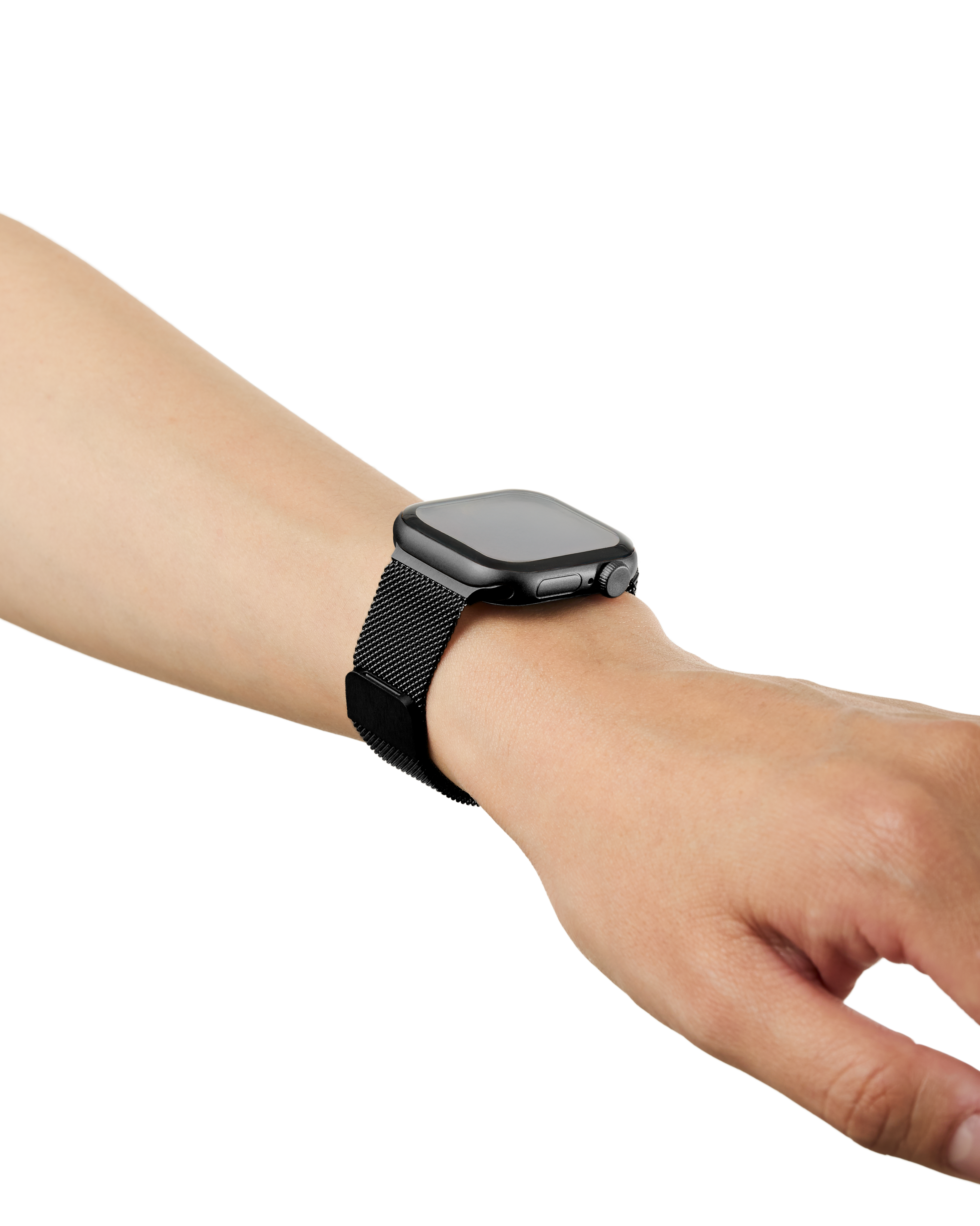 Milanese Mesh Watch Band Apple Watch Series 8 45mm Iconic Black