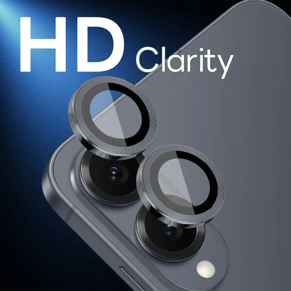 Linsskydd Härdat Glas Aluminium Samsung Galaxy S25 Edge Svart