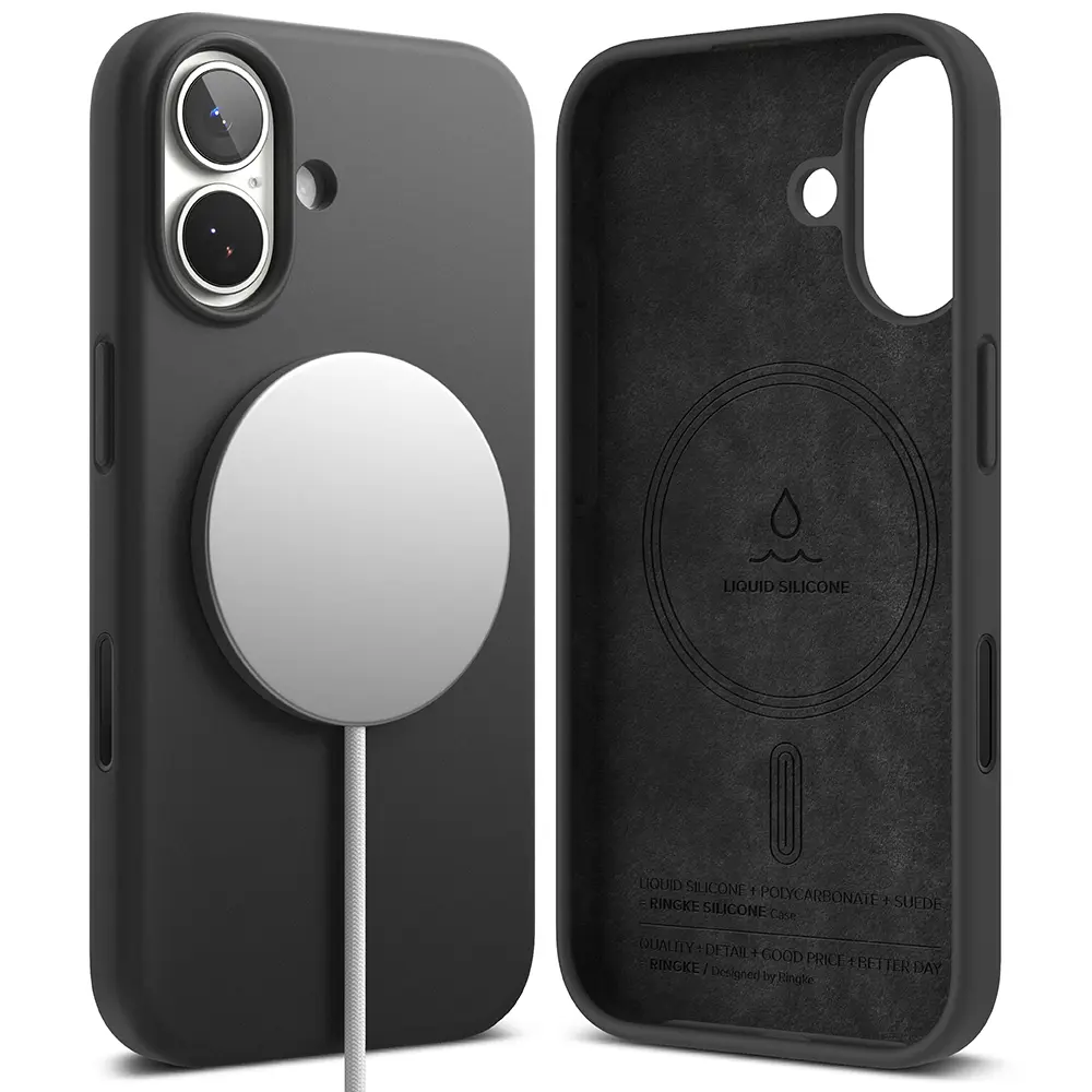 Silicone Magnetic Case iPhone 17 Black