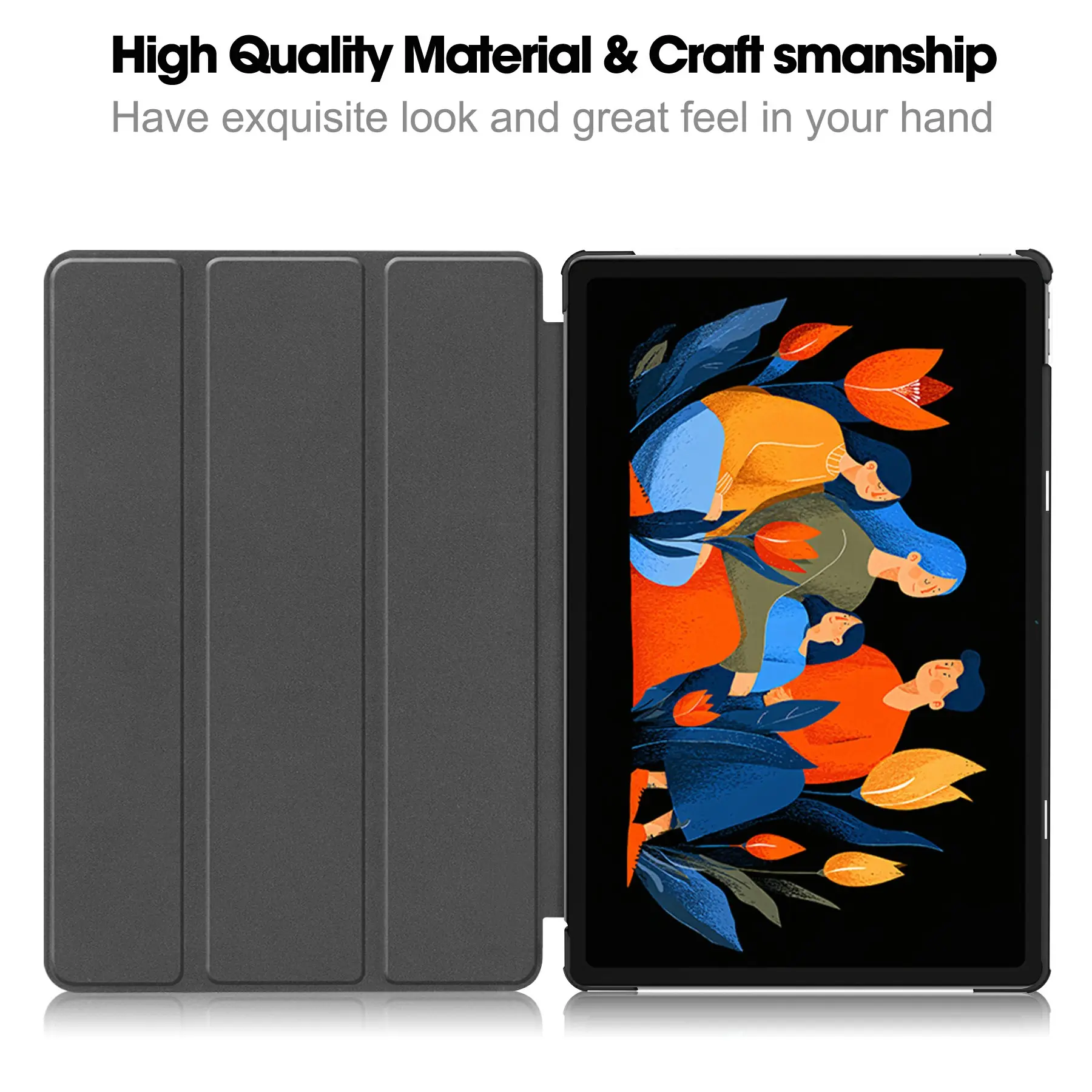 Fodral Tri-fold Lenovo Idea Tab Plus Svart