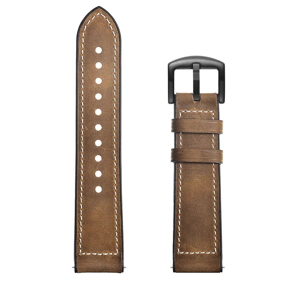 Premium Läderarmband Garmin Venu 2 Brun