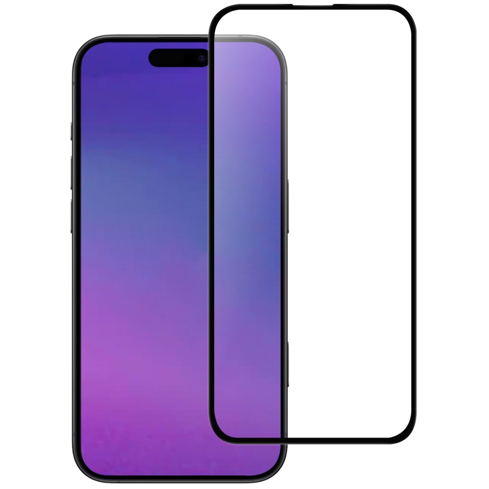 Heldekkende Skjermbeskytter Herdet Glass iPhone Air svart - Skjermbeskyttelse som dekker hele skjermen