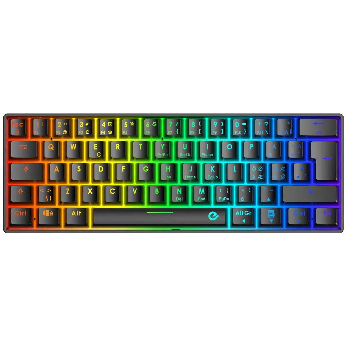 GKMX-5 60% mekaniskt gamingtangentbord med hotswap, Svart