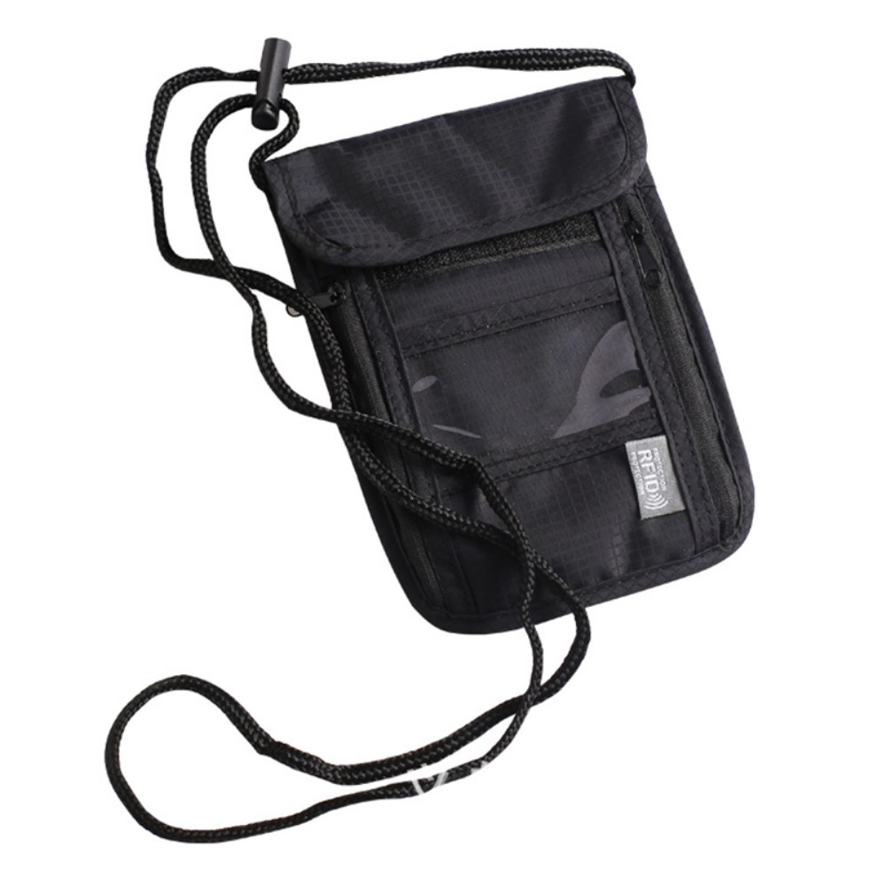 Small RFID Pouch for Passport Black