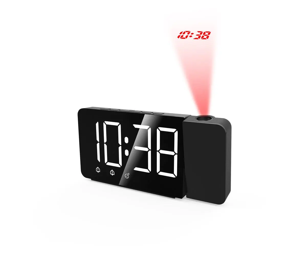 Projektionsur med alarm, Sort