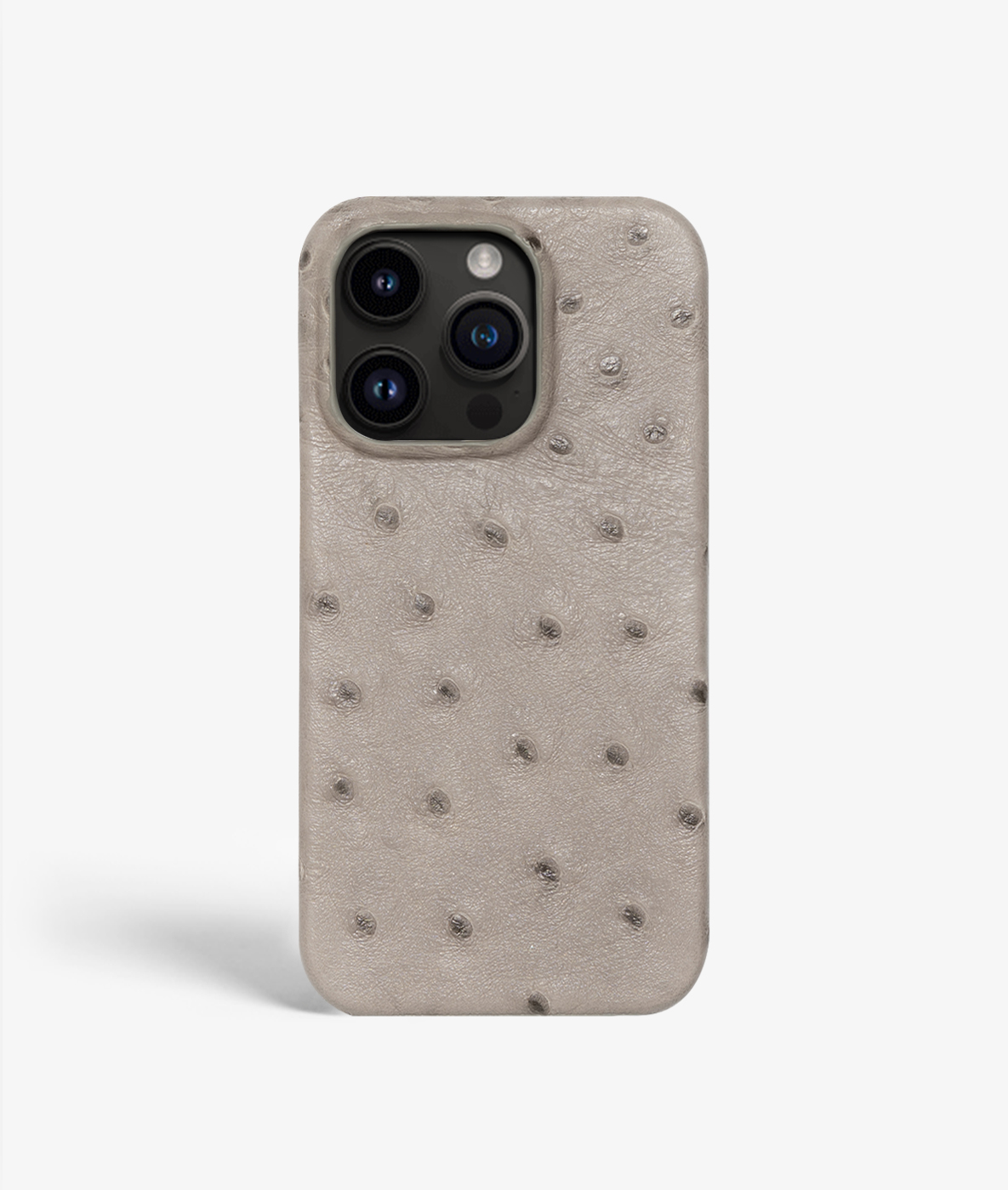 The Case Factory Deksel iPhone 13 Pro Ostrich Grå