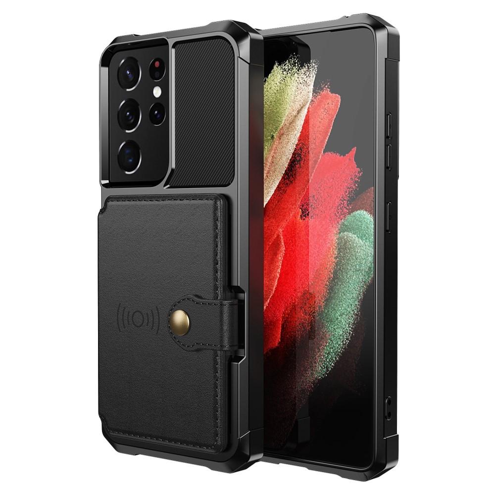 Tough Multi-slot Case Samsung Galaxy S21 Ultra Musta - Puhelimen kuoret - Paikat korteille