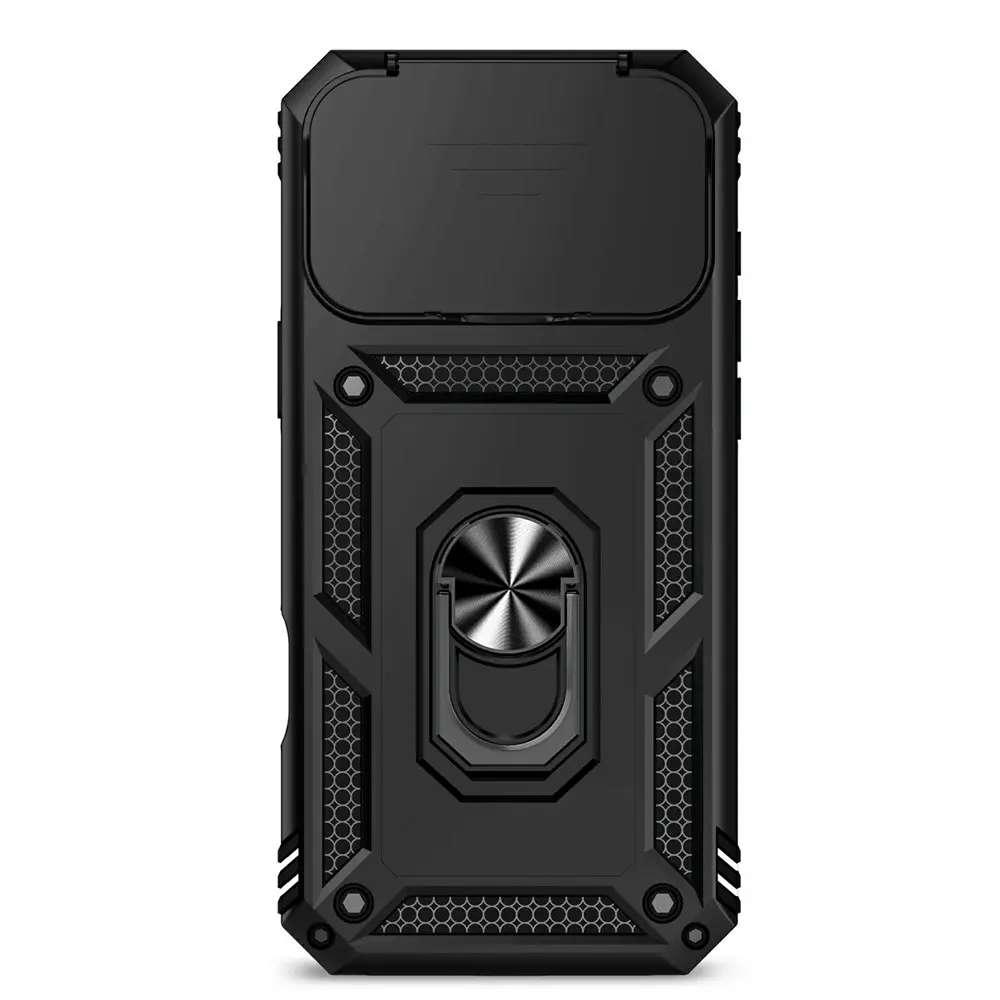 Hybridskal Ring + Kameraskydd iPhone 18 Pro Svart