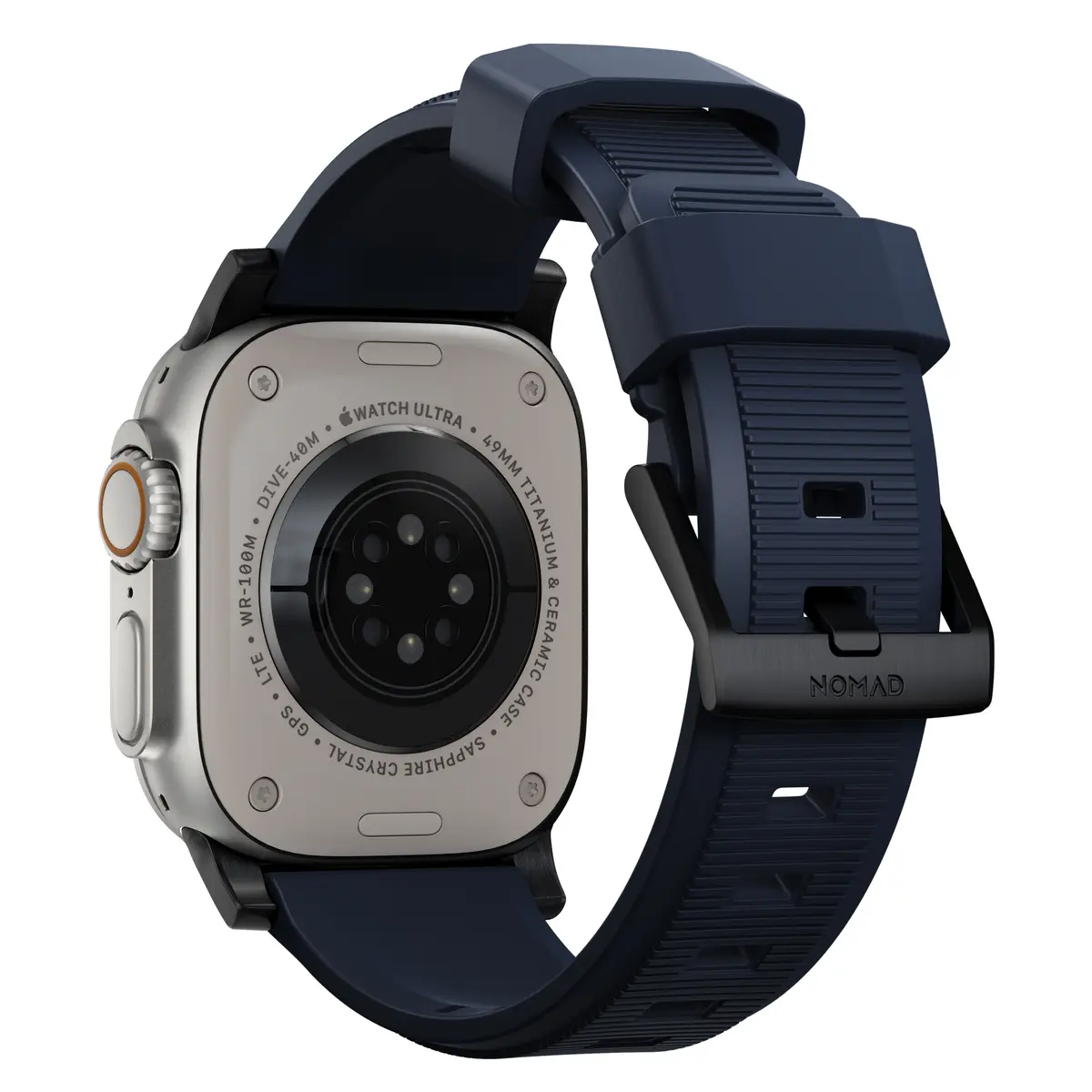 Apple Watch Ultra 49mm 3rd Gen Rugged Band Atlantic Blue (Black Hardware)