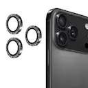 Glitter Linsebeskytter Aluminium iPhone 17 Pro Sort