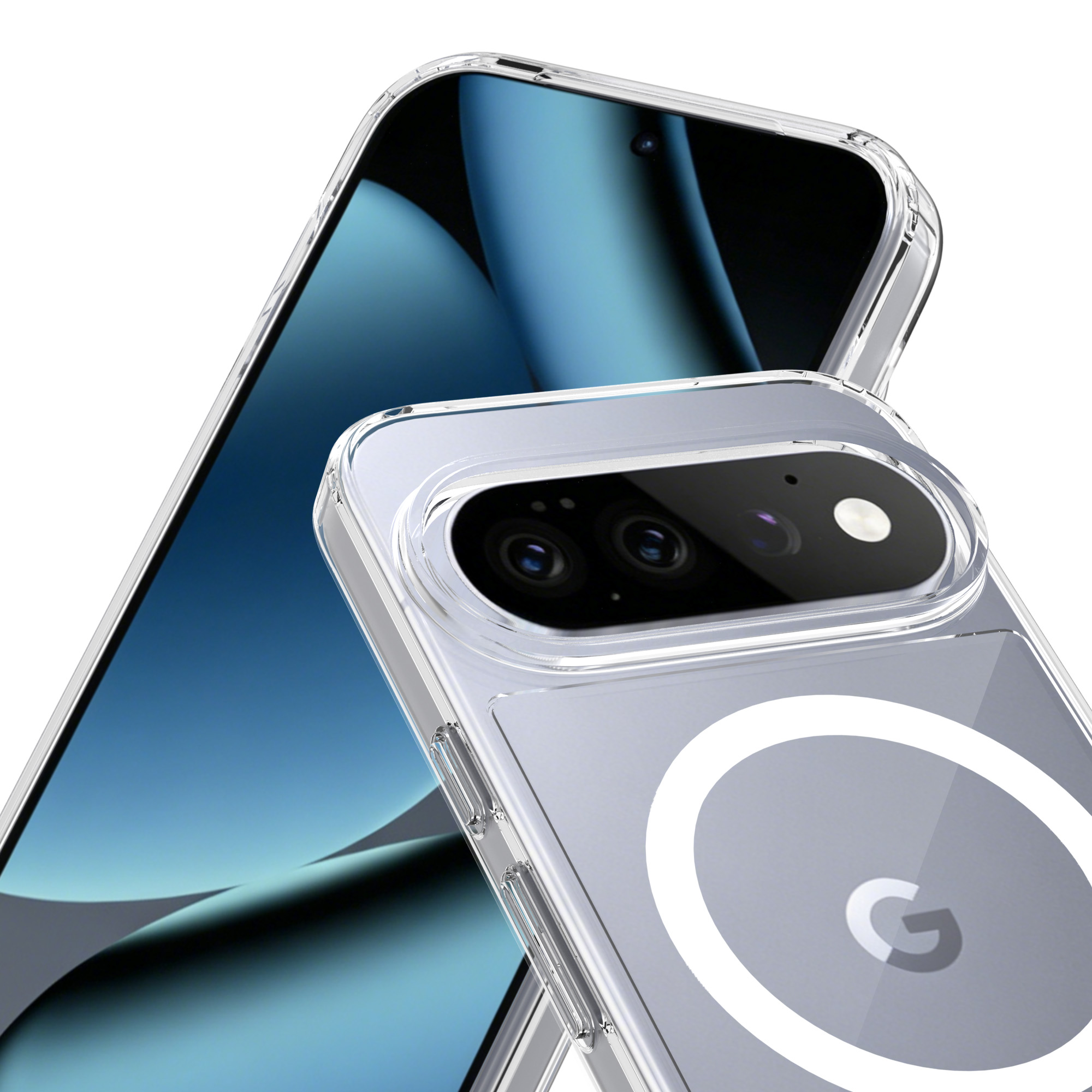 Hybridskal MagSafe Google Pixel 11 Pro Genomskinlig
