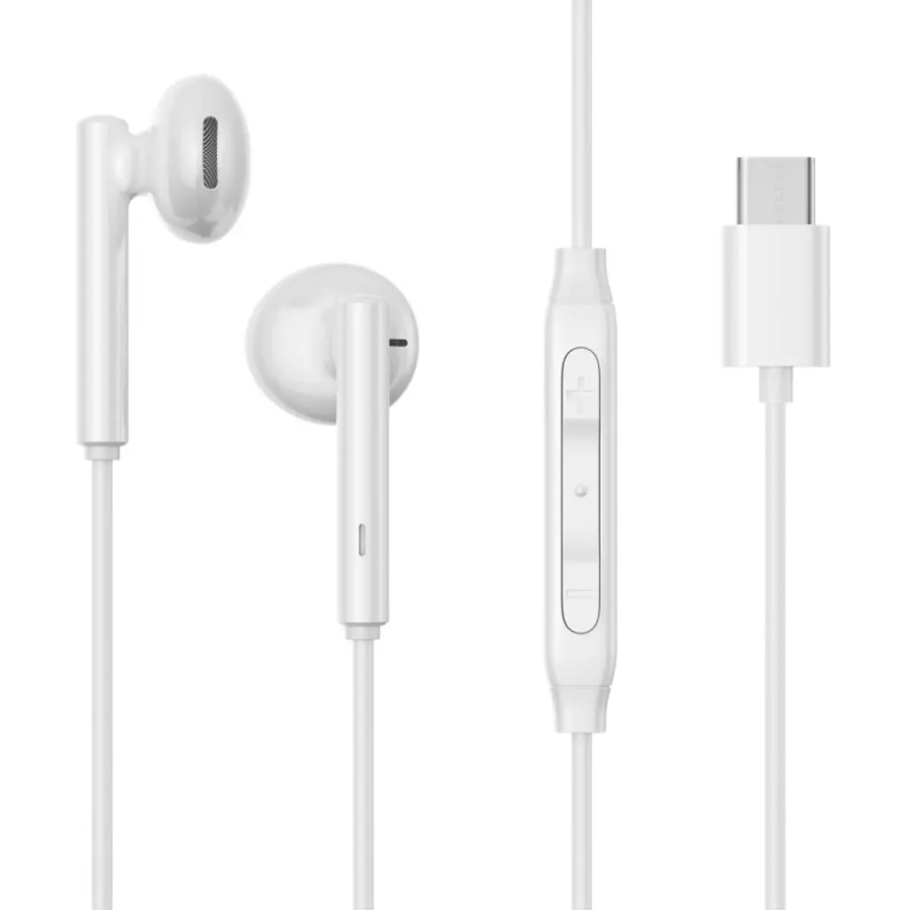 USB-C Half In-Ear Høretelefoner Hvid