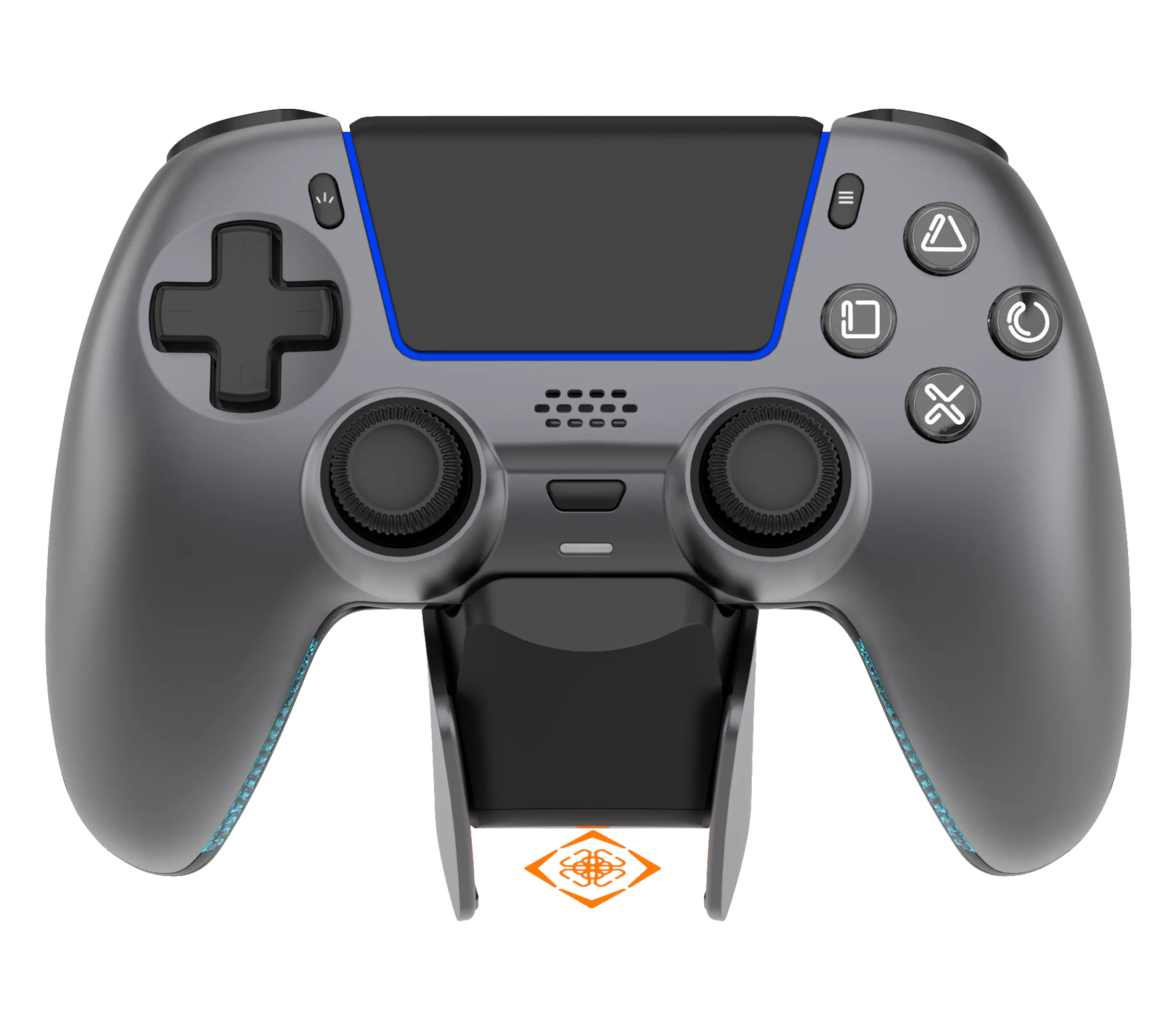 Trådløs controller til PS5 med ladestation, Grå