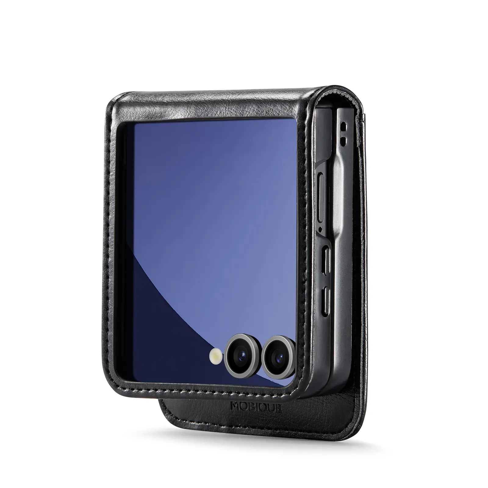 Äkta Läderfodral Samsung Galaxy Z Flip 8 Svart