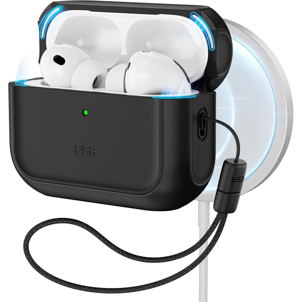 ESR Orbit HaloLock Magsafe Deksel Apple AirPods Pro 3 Black - Deksel med MagSafe - Beskytt dine ørepropper - Praktisk etui for oppbevaring
