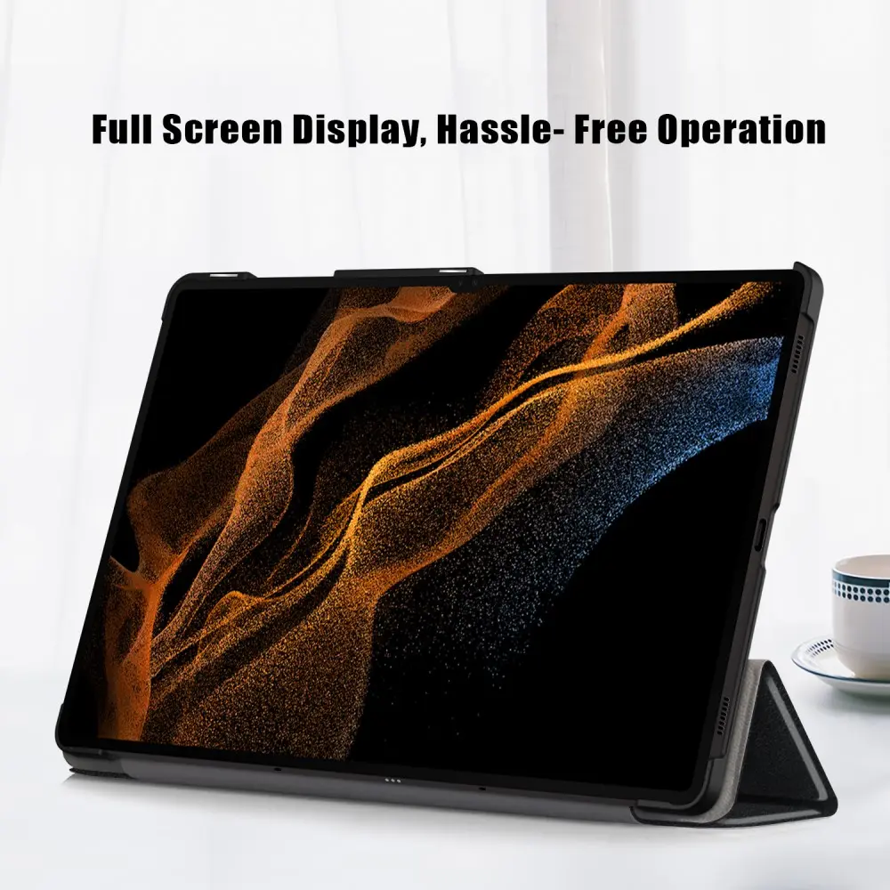 Fodral Tri-fold Samsung Galaxy Tab S10 Ultra Svart
