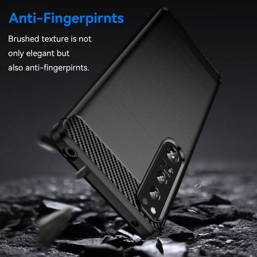 Sony Xperia 1 IV Skal TPU Brushed Svart