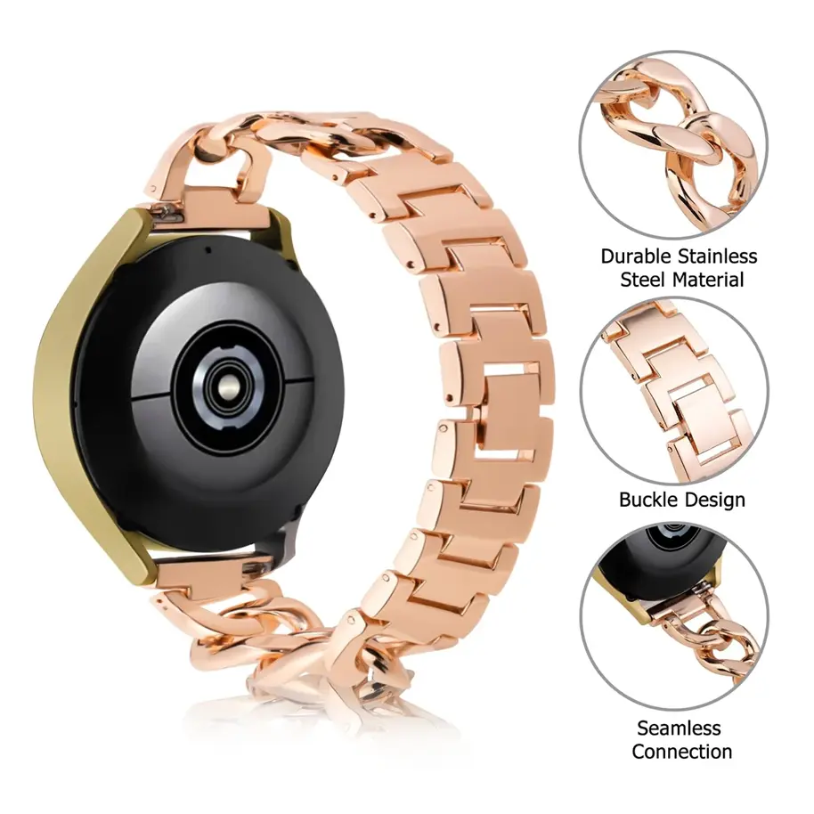 Braided Chain Bracelet Samsung Galaxy Watch 8 40mm Roséguld