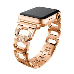Rhinestone Bracelet Apple Watch Series 10 42mm Rose guld