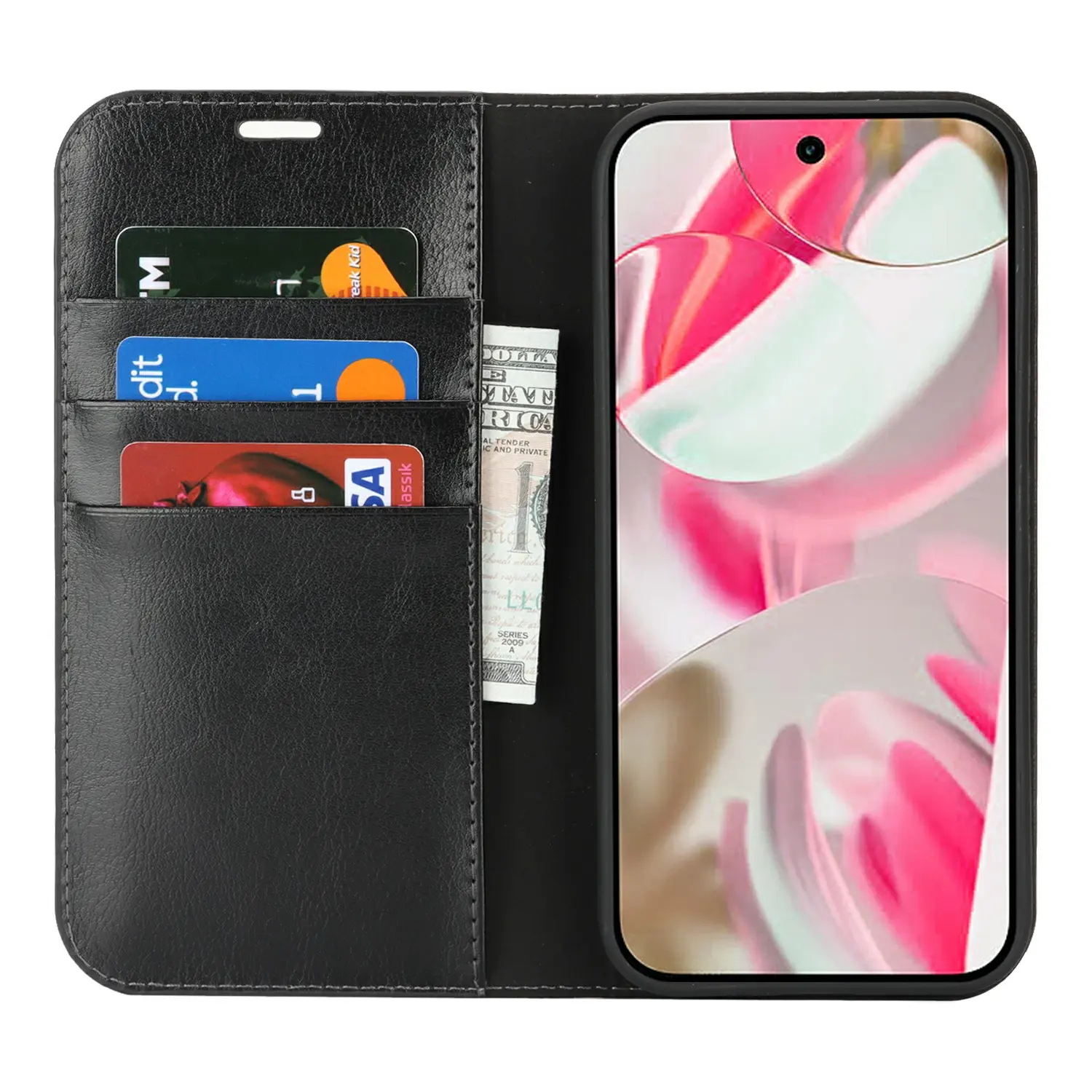 Mobilfodral Äkta Läder Google Pixel 11 Pro Svart