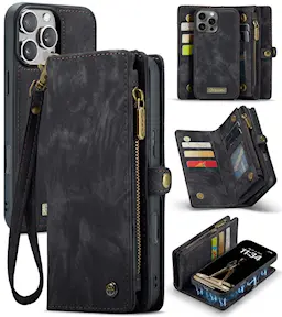 Multi-slot Plånboksfodral iPhone 16 Pro Max Grå
