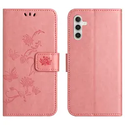 Lærveske Sommerfugler Samsung Galaxy S25 FE Rosa