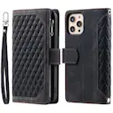 Pung Taske iPhone 12/iPhone 12 Pro Quilted Sort