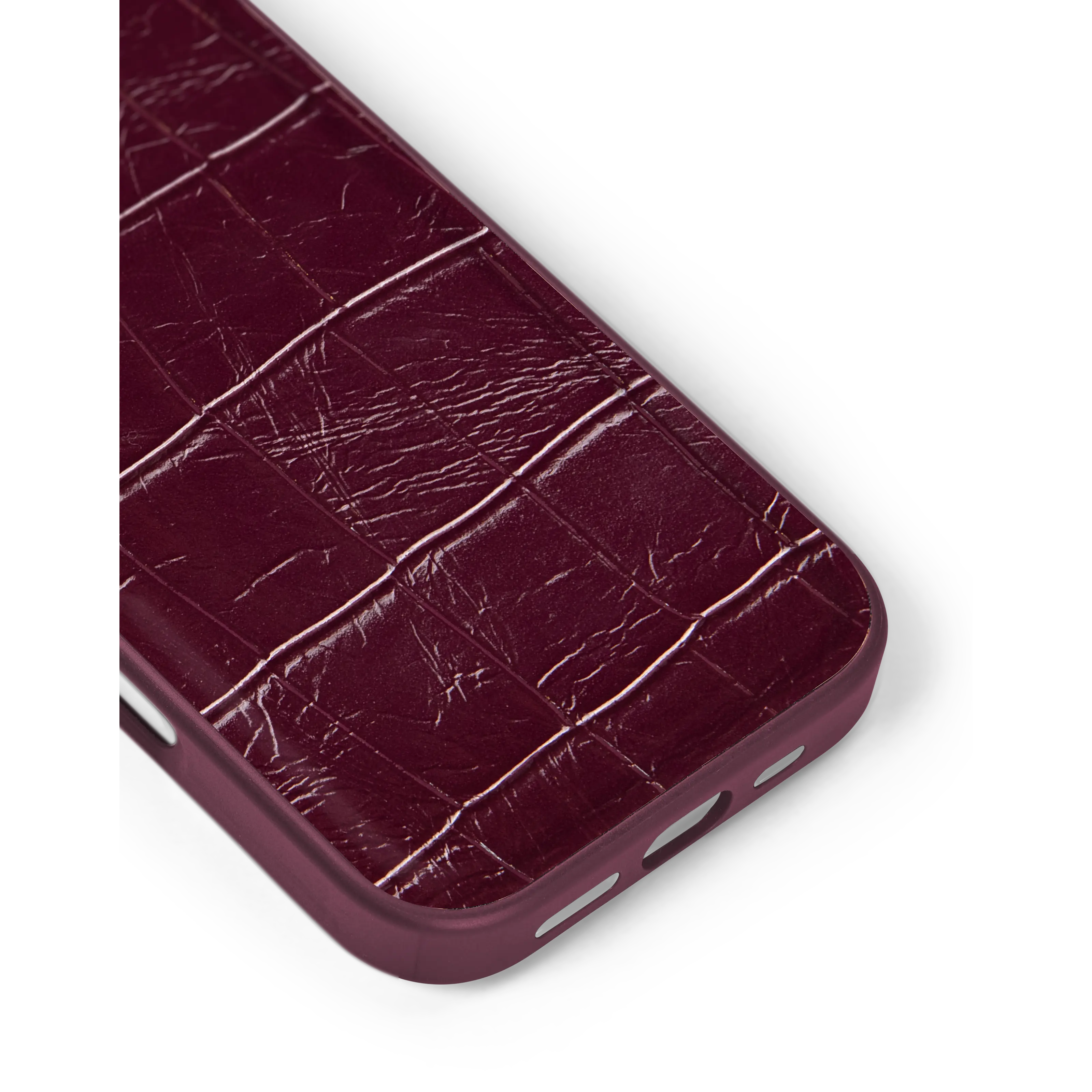 Vegan Leather MagSafe Case iPhone 16 Fine Wine Croco